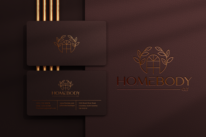 logo design and business card for homebody company